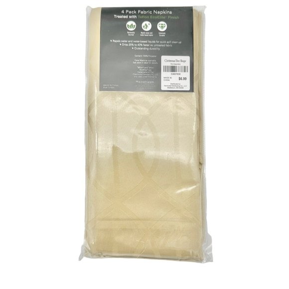 Set of 12 Napkins 18 x 18 inch Gold 3 packs of 4 NIP - Picture 5 of 7